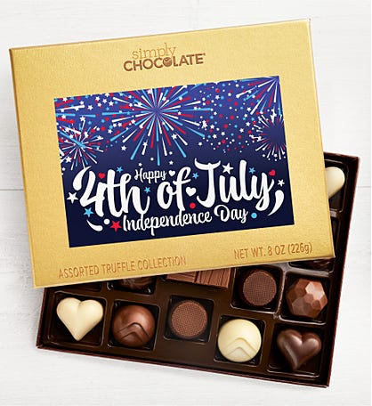 Happy July 4th Independence Day 19pc Chocolate Box